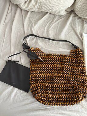 STAUD Drift Beaded Tote Bag